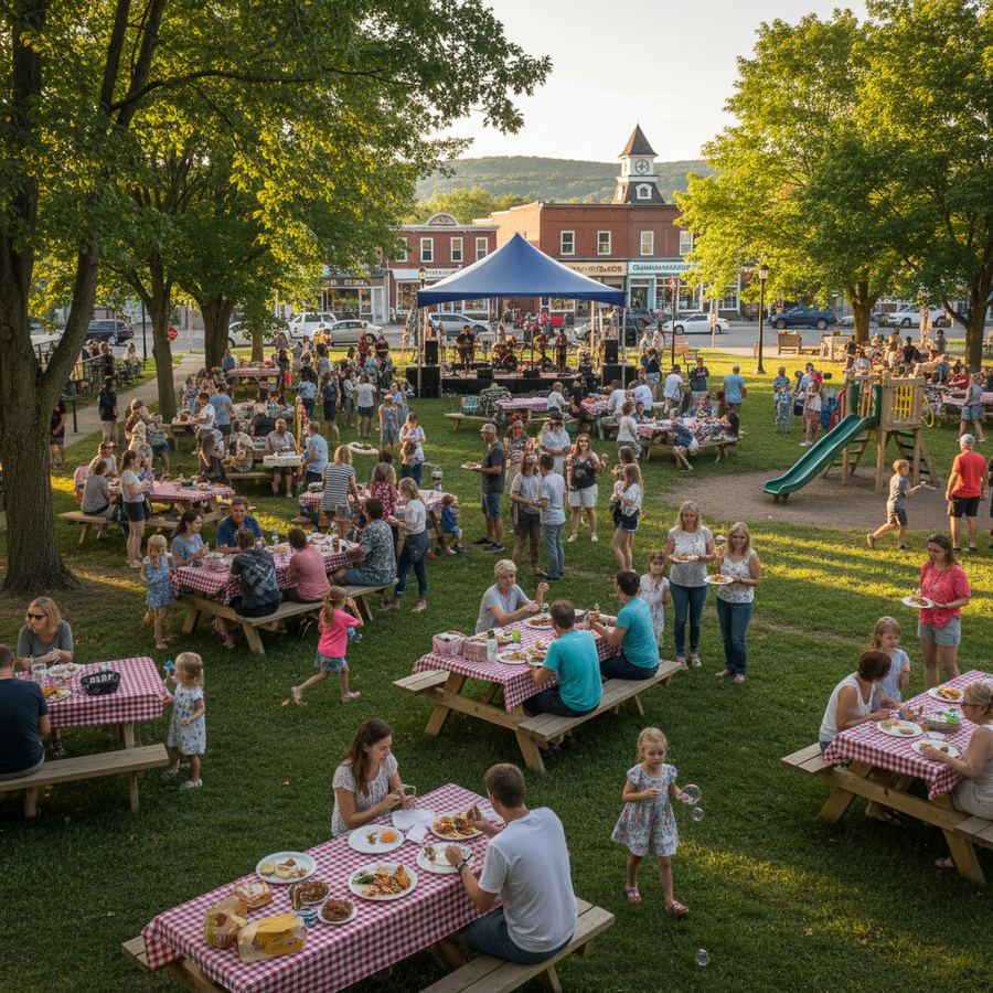 Residential street in Clearview Township