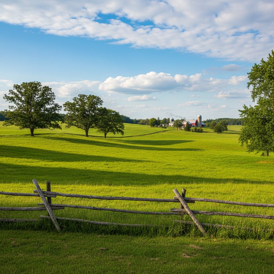 Rolling farmland in Clearview Township, Simcoe County